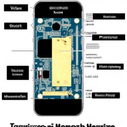 Minh hoạ các linh kiện phần cứng bên trong iPhone 4s liên quan đến chức năng màn hình cảm ứng.