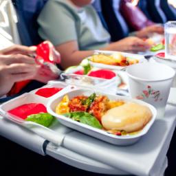 Hành khách thưởng thức bữa ăn trên máy bay ngon miệng được cung cấp bởi Vietjet Economy.